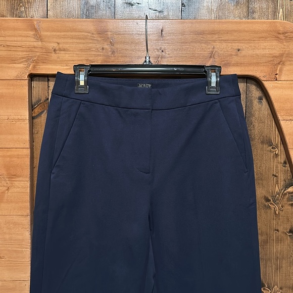 J.Crew The Kate straight-leg pant in bi-stretch cotton blend in navy - Picture 5 of 9